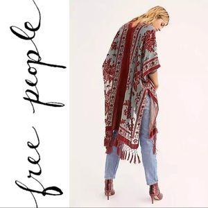 Free People Velvet Burnout Kimono